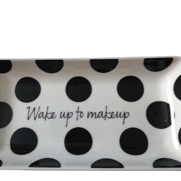 Sephora Wake Up To Makeup Ceramic Tray Organizer Polka Dots - Picture 2 of 3